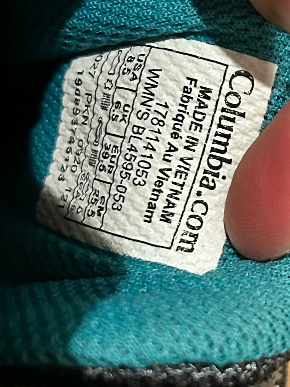 Worn 2X Columbia Crestwood trail shoe Grey and Teal Women's Trail Shoe size 8.5 - Picture 7 of 8